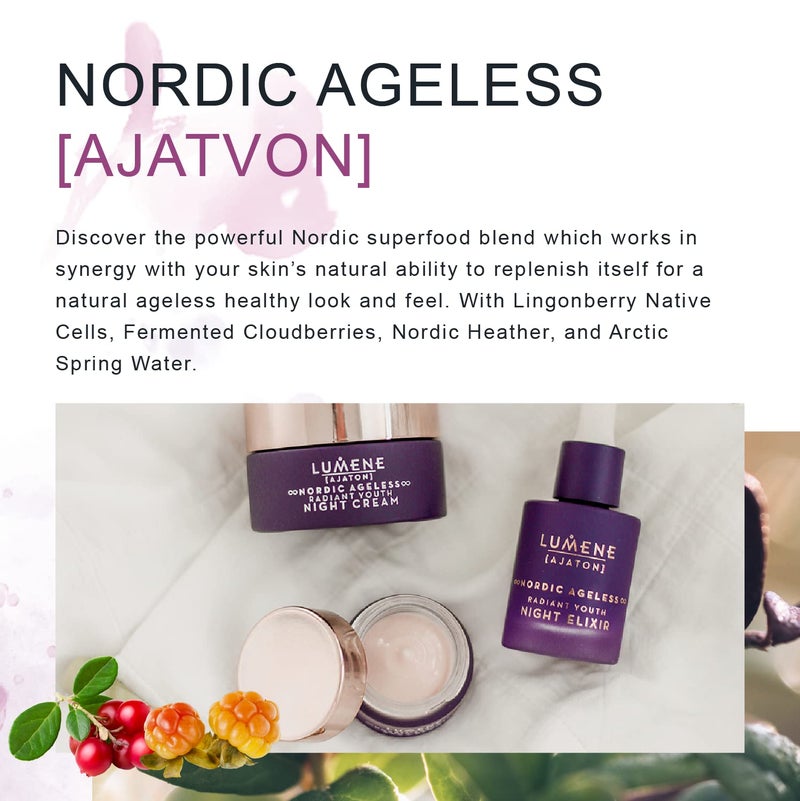 Lumene Ajaton Radiant Youth Night Cream - Rejuvenating Anti Aging Moisturizer with Antioxidants - Face Cream for Fine Lines and Wrinkles - Skin Firming + Rejuvenating Night Face Cream (50ml) - Image 5