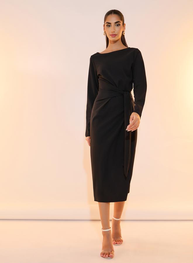 Take Two Knot Front Midi Dress  - Image 4