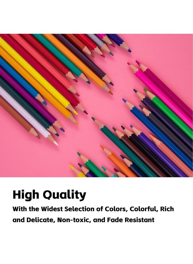 Teuuea 120 PCS Colored Pencils Set, Multicolor Soft Core Wooden Art Supplies, Premium Professional Colored Drawing Pencils Sketching Kit, Great for Drawing Shading Artists Adults Beginners Kids  - Image 2