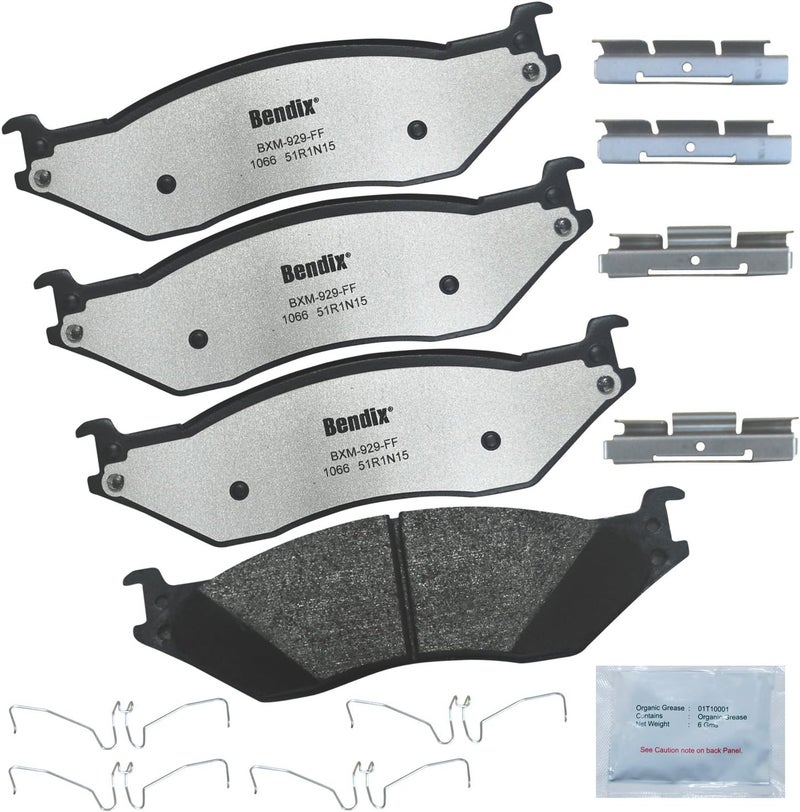 Bendix Fleet Metlok MKD1066FM Semi-Metallic Brake Pads for Bounder,Anniversary Ed,Classic,Flair,LXE,Fortis,Southwind,F-53 Motorhome Chassis,F-59 Commercial Stripped,F-450,F-550,LCF,FR3,GT3,GT5,GT7 - Image 1