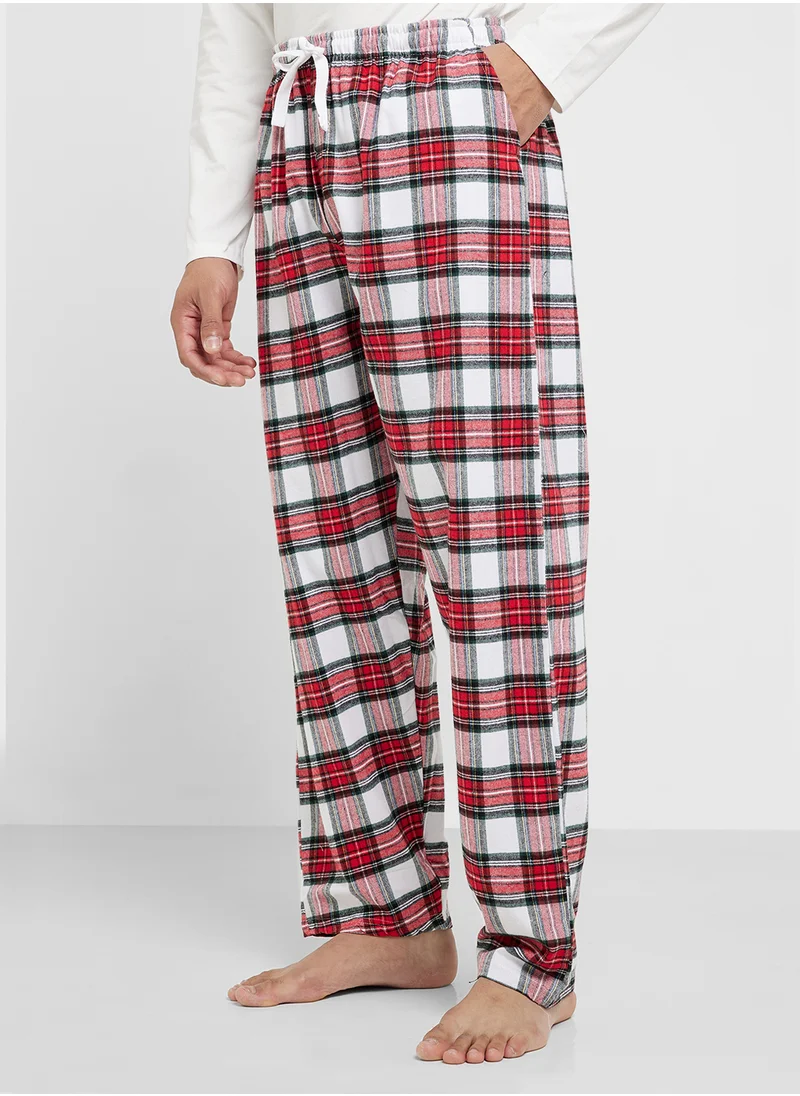 Seventy Five Mens Graphic Tee Check Pant