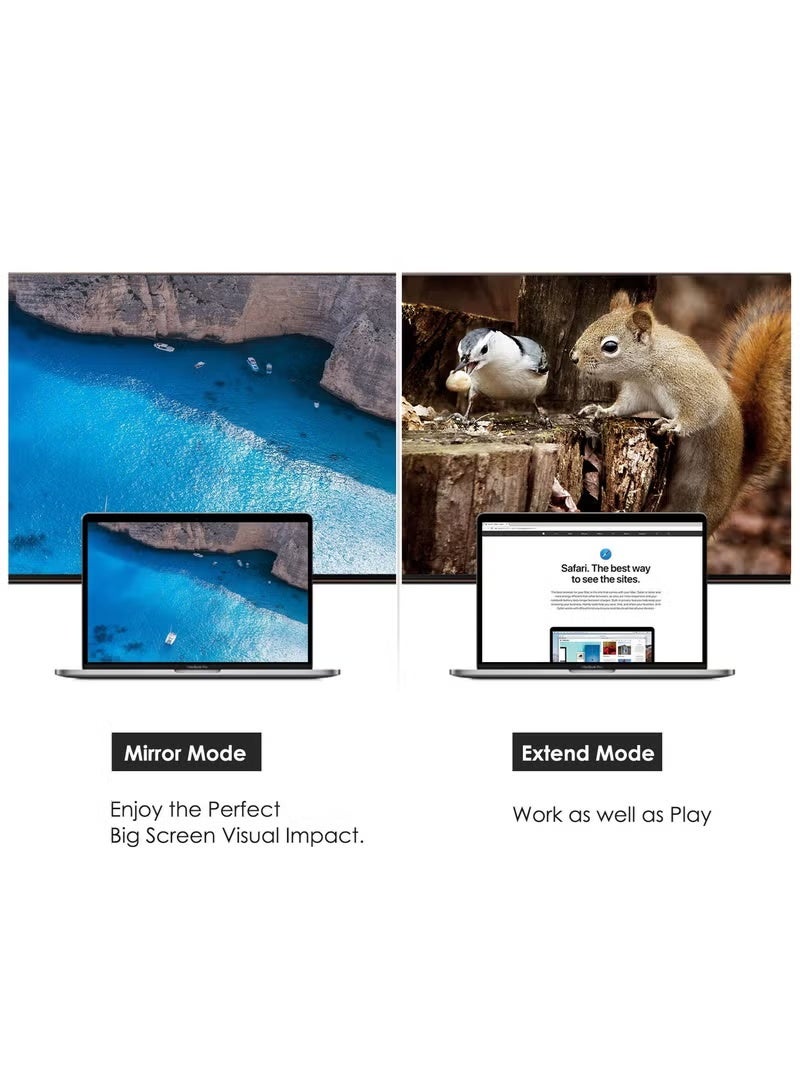 كابل كرييشن محول USB C إلى HDMI VGA، محول من النوع C إلى HDMI 4K VGA 1080P، متوافق مع Galaxy S22 Ultra، MacBook Pro، iPad Pro 2020، Chromebook Pixel، XPS 13، Yoga 910، Surface Go - Image 5