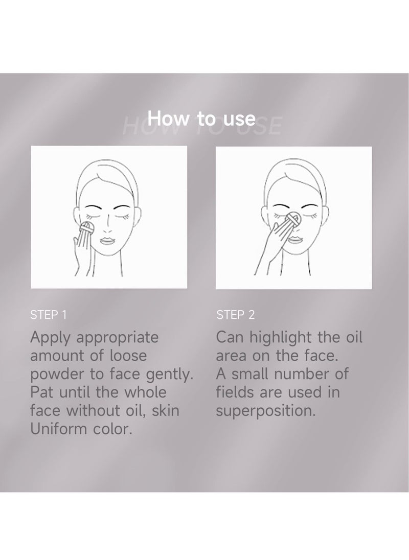 Generic Loose Setting Powder with Mushroom Head Powder Puff, Loose Baking Face Powder Makeup, Oil Control Soft Focus Effect Light Long Lasting Matte Finishing Powder (02# Translucent) - Image 3