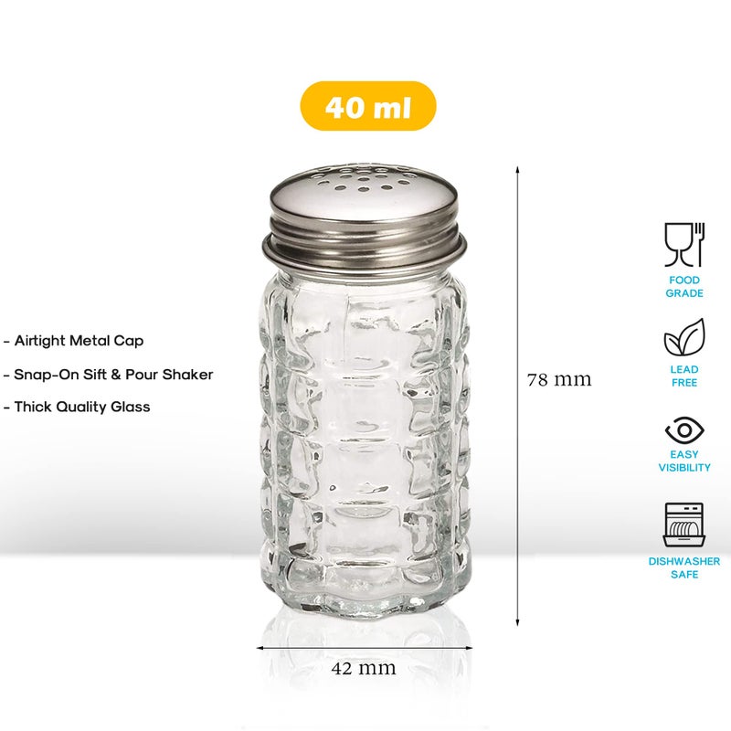 1st Choice Retro Style Salt and Pepper Shakers with Stainless Tops (2) - Image 2