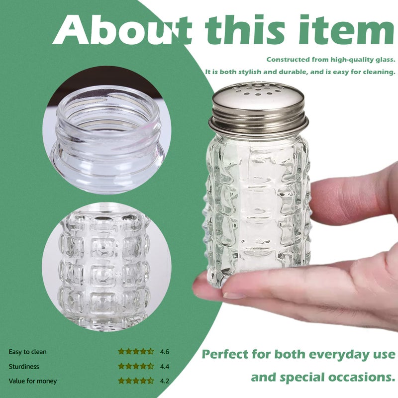 1st Choice Retro Style Salt and Pepper Shakers with Stainless Tops (2) - Image 4