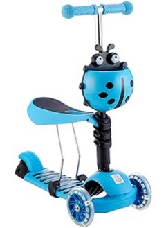 Mastela Scooter kids (3 in 1) luminous wheels - blue 