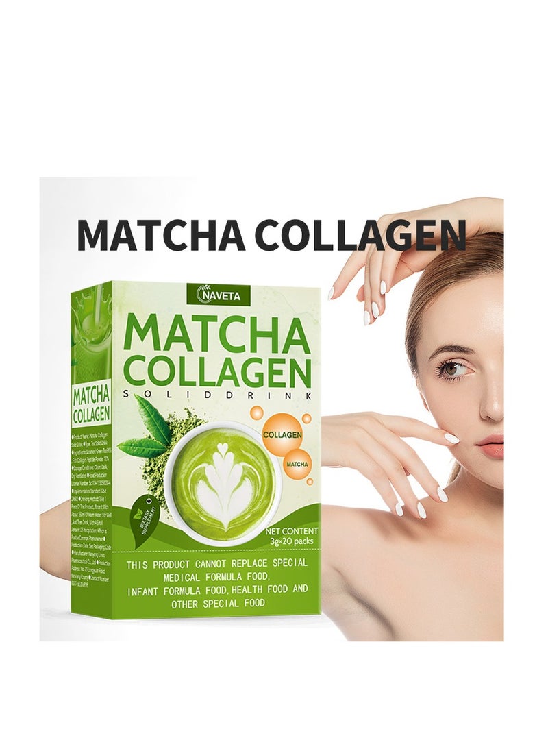 NAVETA - 60g Beauty tea  Matcha Flavor Green Tea Glutathione COLLAGEN  Antioxidant Drink  - Radiant Skin, Hair & Nails - Image 1