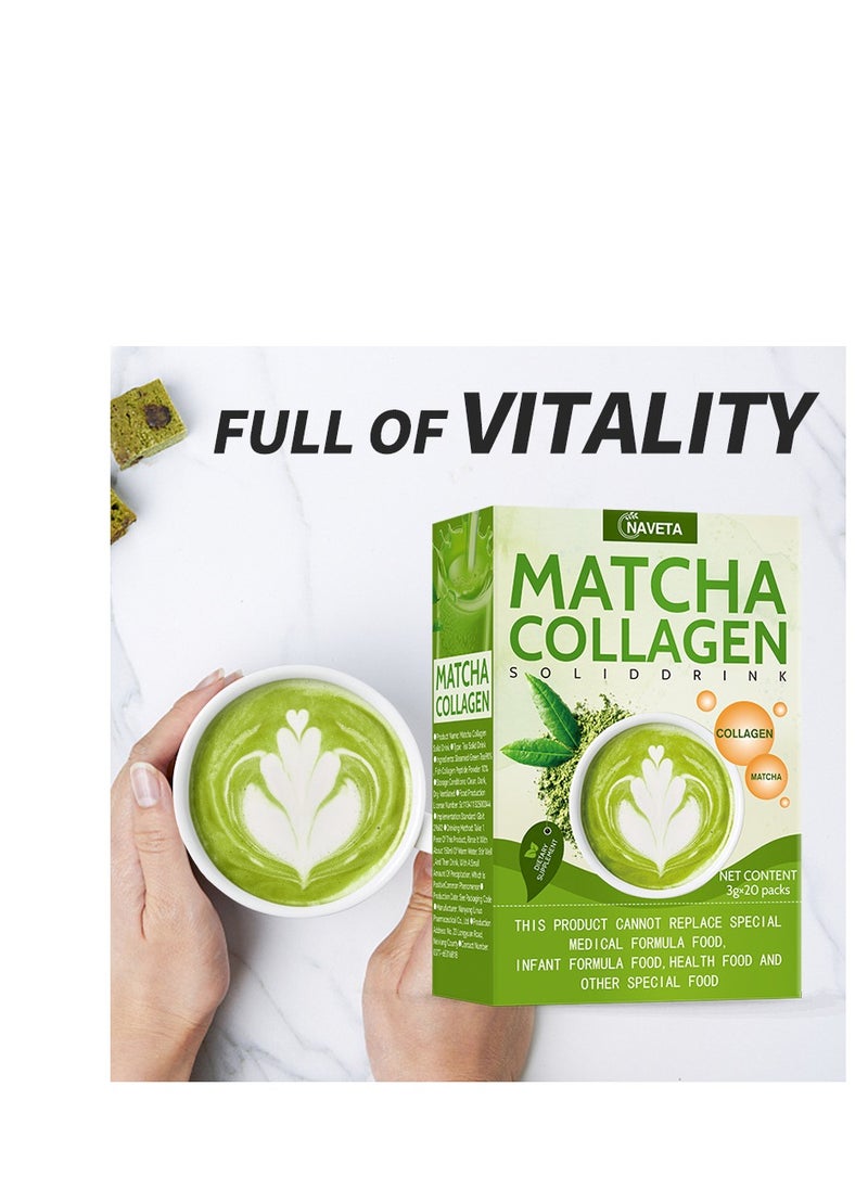 NAVETA - 60g Beauty tea  Matcha Flavor Green Tea Glutathione COLLAGEN  Antioxidant Drink  - Radiant Skin, Hair & Nails - Image 1