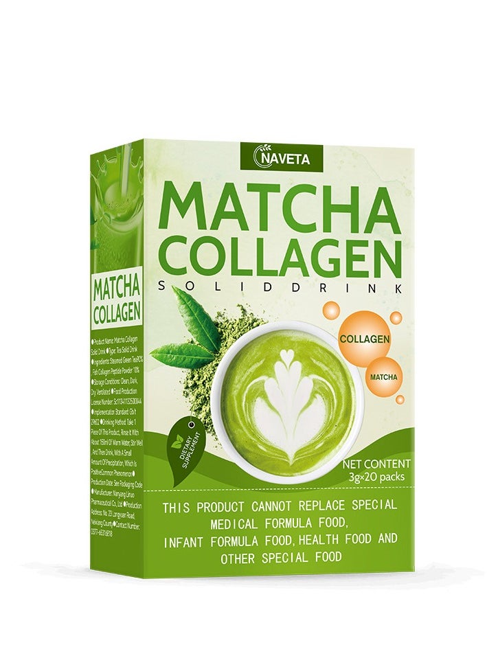 NAVETA - 60g Beauty tea  Matcha Flavor Green Tea Glutathione COLLAGEN  Antioxidant Drink  - Radiant Skin, Hair & Nails - Image 1