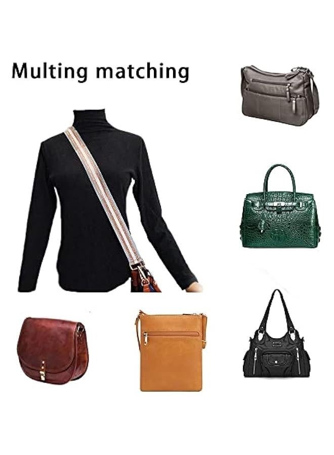 Purse Strap Replacement Crossbody Wide Shoulder Strap Adjustable Canvas Straps Handbag Strap Replacement Belts - Image 3