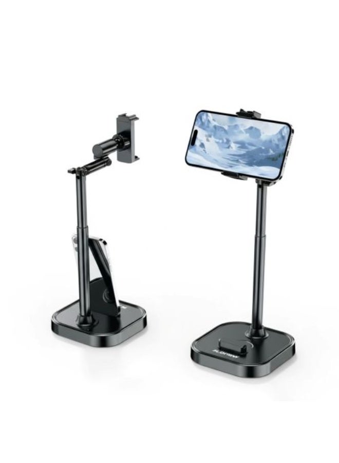 التخطيط حامل الهاتف والتابلت المكتبي DT-100 - حامل دوار قابل للتعديل (22-41 سم)؛ بزاوية 360 درجة للمشاهدة والبث المباشر والاستخدام المكتبي - Image 1