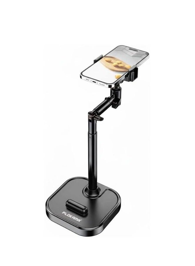 التخطيط حامل الهاتف والتابلت المكتبي DT-100 - حامل دوار قابل للتعديل (22-41 سم)؛ بزاوية 360 درجة للمشاهدة والبث المباشر والاستخدام المكتبي - Image 2