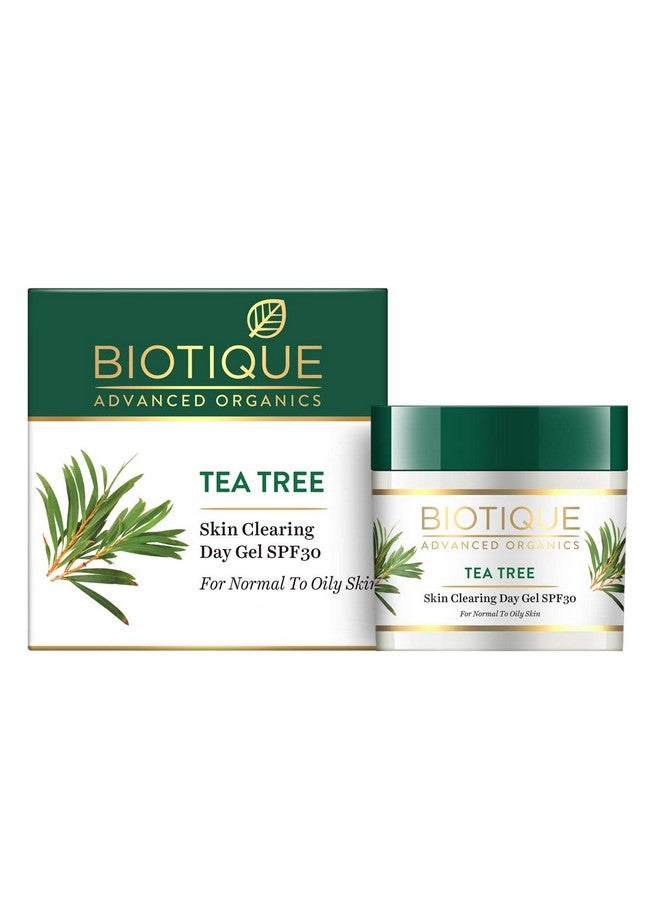 Biotique Tea Tree Skin Clearing Day Gel SPF30, for Normal to Oily Skin, 50g - Image 1