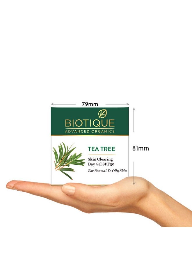 Biotique Tea Tree Skin Clearing Day Gel SPF30, for Normal to Oily Skin, 50g - Image 3