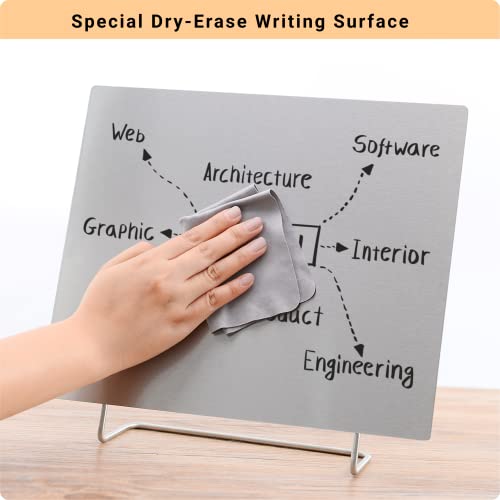 OutFormal Large Magnetic Bulletin Board – Dry Erase Memo Board with Stand – Metal Easel for Magnet Display – 12x10 Inches + 4 Magnets - Image 5
