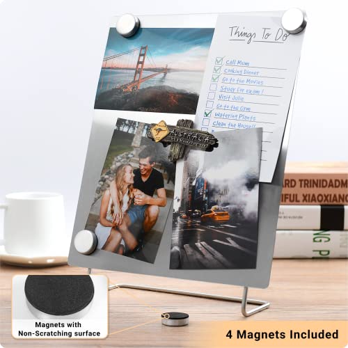 OutFormal Large Magnetic Bulletin Board – Dry Erase Memo Board with Stand – Metal Easel for Magnet Display – 12x10 Inches + 4 Magnets - Image 4