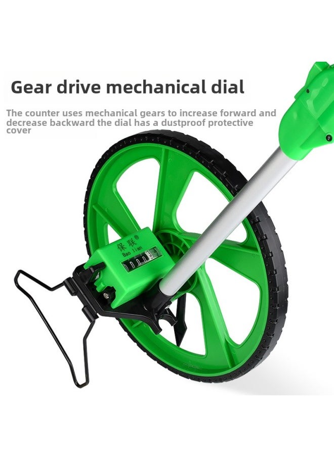 Generic - Distance Measuring Wheel Hand Push Roller Distance Measuring Instrument Road Measuring Vehicle Mechanical Digital Display Outdoor Rolling Push Ruler Engineering Measuring Ruler-Model:Professional Large Screen Digital Display Voice Test Mu-large Wheel - Image 1