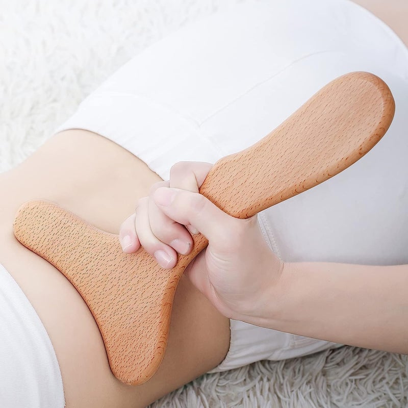مجموعة أدوات التدليك الخشبية العلاجية المكونة من 7 قطع، مشكل الجسم، مجموعة ماديروثيرابيا، تصريف اللمفاوي، مضاد للسيلوليت، أدوات تدليك خشبية - Image 5