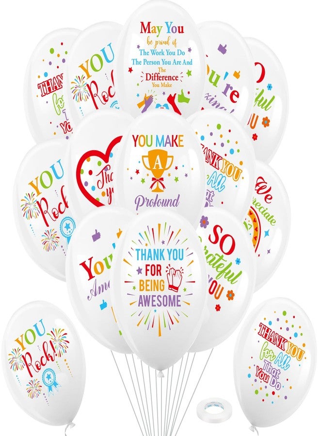 HOWAF 36pcs We Appreciation You Balloons,Employee Appreciation Day Part Latex Balloons for Employee Appreciation Day Office Decor,Thank You Employee Balloons for Employee Appreciation Party Supplies - Image 1