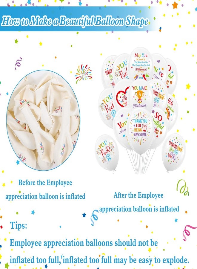 HOWAF 36pcs We Appreciation You Balloons,Employee Appreciation Day Part Latex Balloons for Employee Appreciation Day Office Decor,Thank You Employee Balloons for Employee Appreciation Party Supplies - Image 3