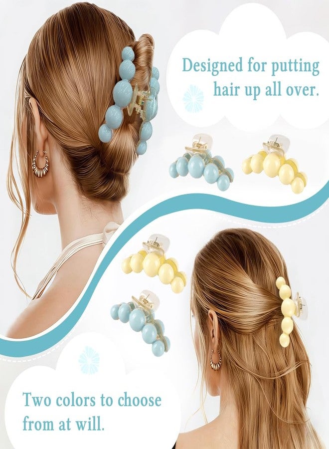 زيبويو مشبك شعر ZIBUYU® بتصميم لؤلؤي، قطعتان، للنساء، مشابك شعر أكريليك مانعة للانزلاق، إكسسوارات شعر للبنات والسيدات للاستخدام اليومي والحفلات وحفلات الزفاف - Image 4
