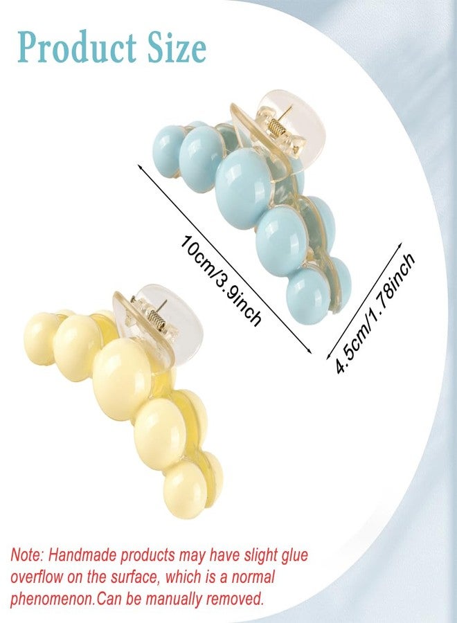 زيبويو مشبك شعر ZIBUYU® بتصميم لؤلؤي، قطعتان، للنساء، مشابك شعر أكريليك مانعة للانزلاق، إكسسوارات شعر للبنات والسيدات للاستخدام اليومي والحفلات وحفلات الزفاف - Image 2