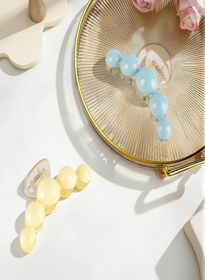 زيبويو مشبك شعر ZIBUYU® بتصميم لؤلؤي، قطعتان، للنساء، مشابك شعر أكريليك مانعة للانزلاق، إكسسوارات شعر للبنات والسيدات للاستخدام اليومي والحفلات وحفلات الزفاف - Image 5