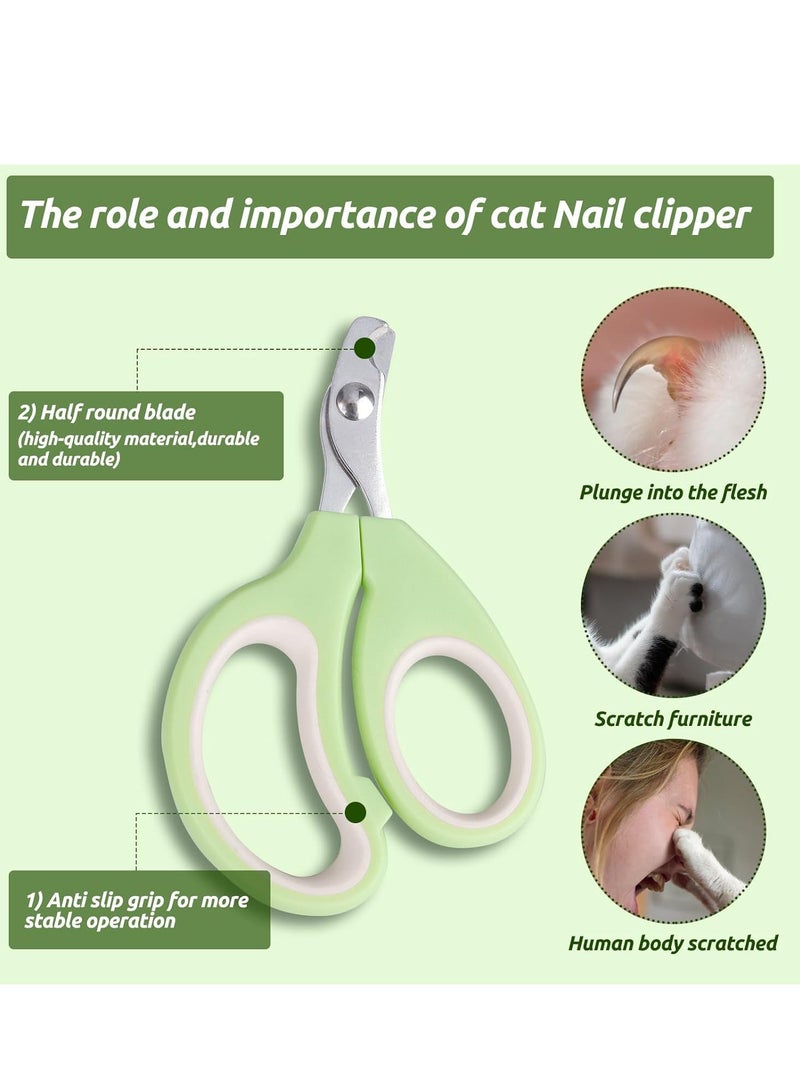 Cat Brush for Shedding with Cat Nail Clippers, Pet Cleaner Brush for Long or Short Haired Cats,3 in 1 Cat Grooming Brush Set, Cat Comb, Pet Self Cleaning Slicker Brush for Cats and Dogs - Image 4