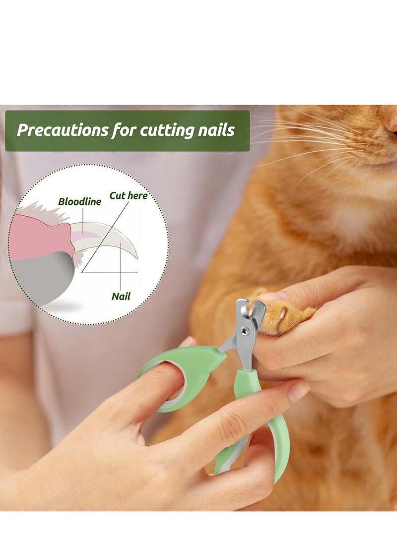 Cat Brush for Shedding with Cat Nail Clippers, Pet Cleaner Brush for Long or Short Haired Cats,3 in 1 Cat Grooming Brush Set, Cat Comb, Pet Self Cleaning Slicker Brush for Cats and Dogs - Image 5