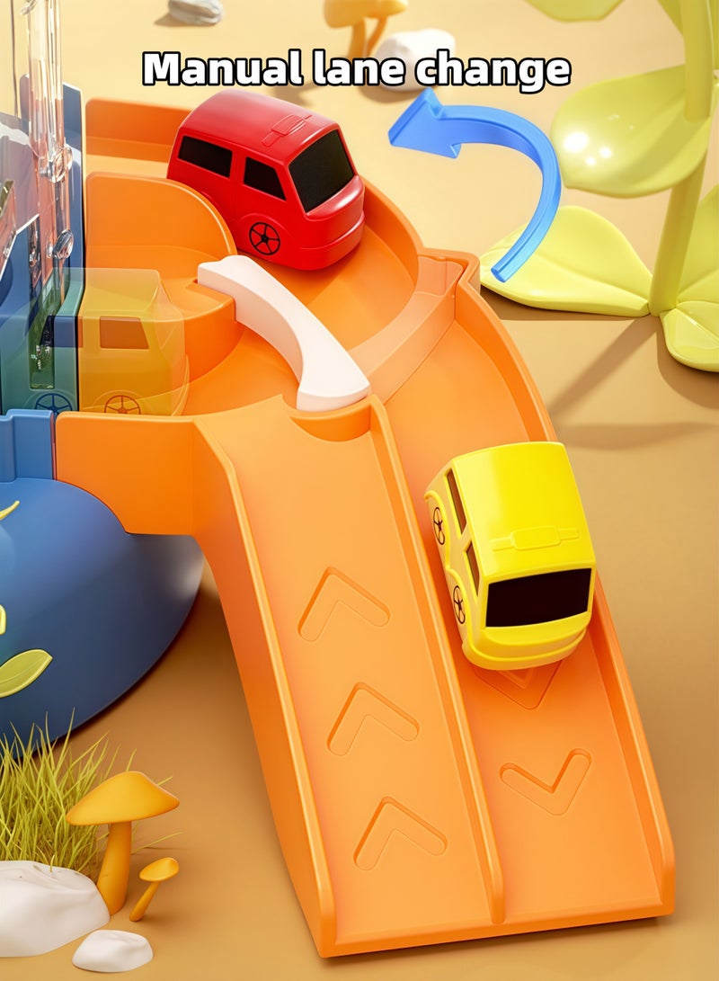 Dinosaur Race Track Playset for Kids, Dinosaur Climbing Hills Car Track Play Set with Mini Racer Cars, Kids Car Ramp Track Toys, Toy Car Ramp Track Dinosaur Climbing Hills Construction Play Set - Image 4