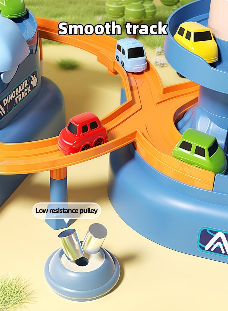 Dinosaur Race Track Playset for Kids, Dinosaur Climbing Hills Car Track Play Set with Mini Racer Cars, Kids Car Ramp Track Toys, Toy Car Ramp Track Dinosaur Climbing Hills Construction Play Set - Image 3