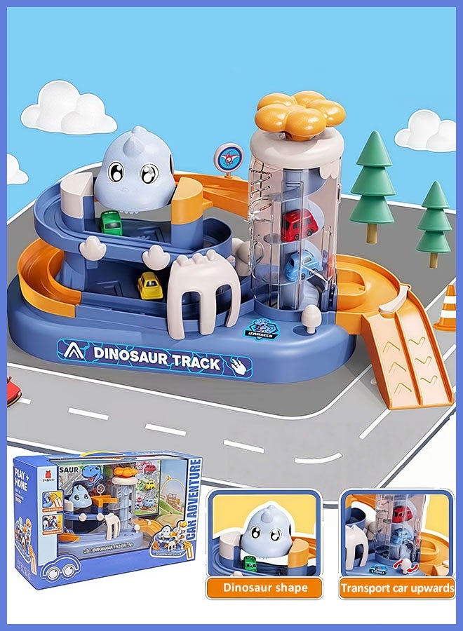 Dinosaur Race Track Playset for Kids, Dinosaur Climbing Hills Car Track Play Set with Mini Racer Cars, Kids Car Ramp Track Toys, Toy Car Ramp Track Dinosaur Climbing Hills Construction Play Set - Image 1