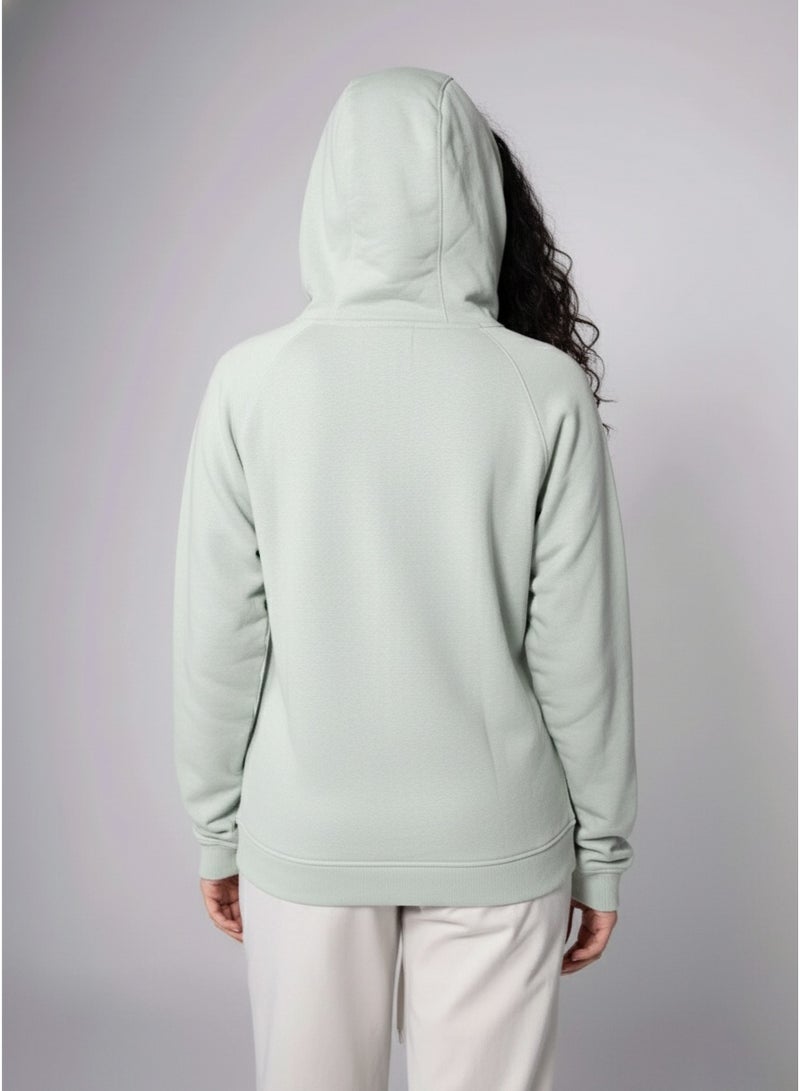 Aora Unisex Oversized Zipper Hoodie – Eco-Friendly Full-Zip Sweatshirt for Layering, Travel & Everyday Comfort (Sage) - Image 3