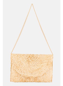 Moda Luxe Women Textured Cross Body Bag 28 L x 19 H x 1 W cm, Beige  - Image 1