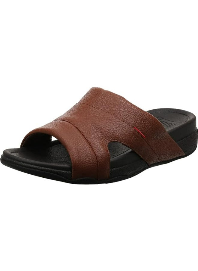 FitFlop 049-751 Fitflop Mens Sandals Freeway Pool Slide L66-167 Brown - Image 3