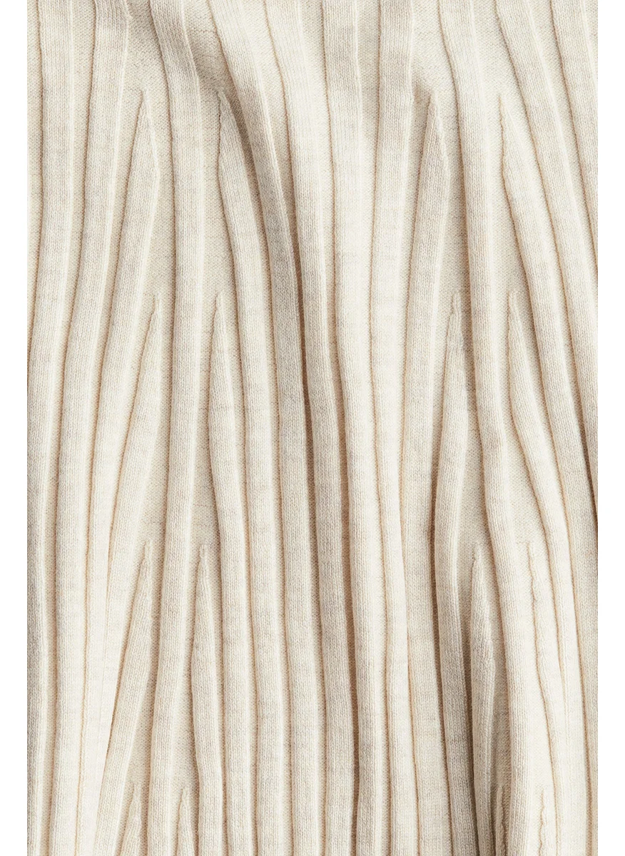 H&M Rib-Knit A-Line Skirt