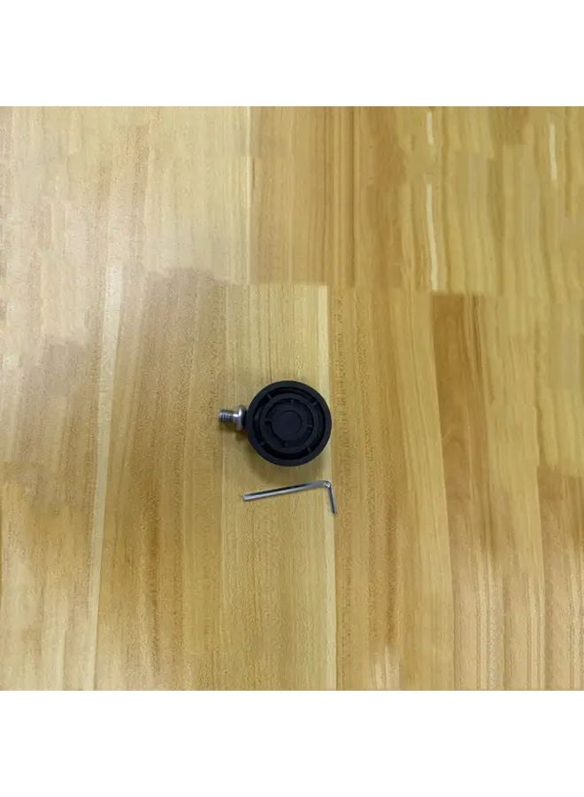 Black Rubberized Non Slip Tripod Foot Pad 50mm Diameter Threaded Hole Camera Mounting - Image 4