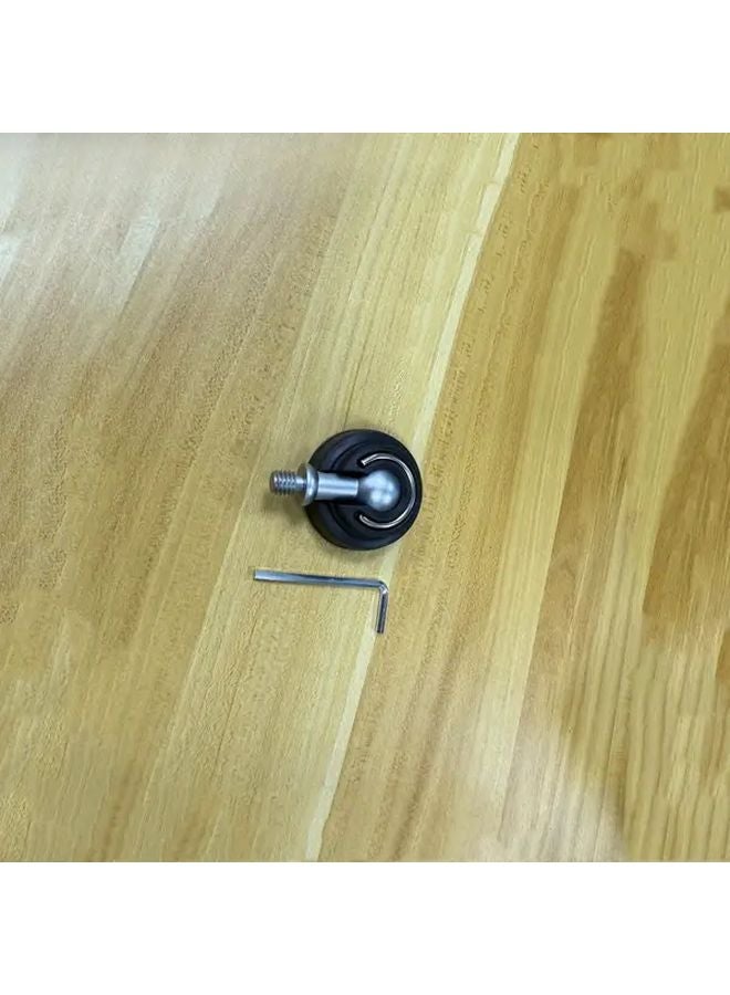 Black Rubberized Non Slip Tripod Foot Pad 50mm Diameter Threaded Hole Camera Mounting - Image 1