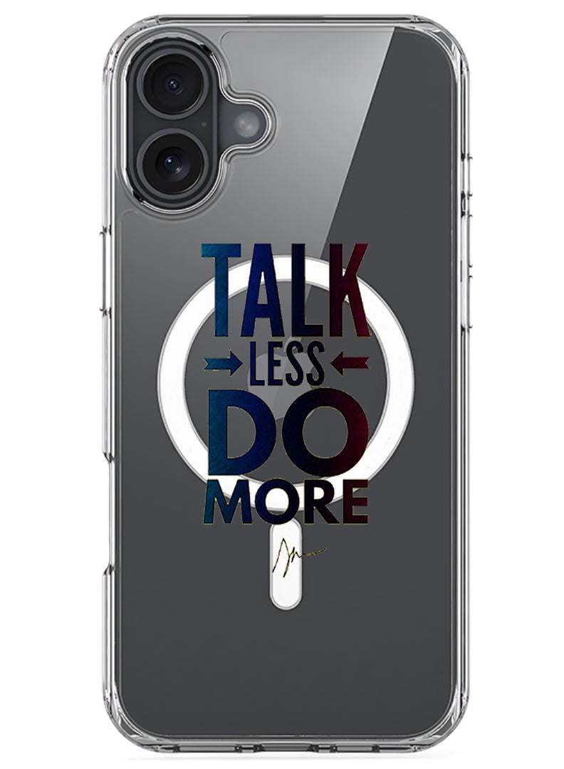 Theodor Magnetic Case for Apple iPhone 17 Compatible with MagSafe Wireless Charging, Shockproof Phone Bumper Cover - talk less do more - Image 1