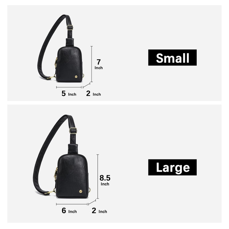 INICAT Sling Bag for Women Touchscreen Small Crossbody Cell Phone Purse Fanny Pack(Brown Anti-theft Small) - Image 4