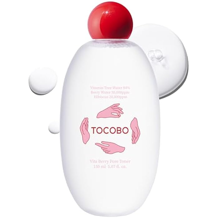 TOCOBO Vita Berry Pore Toner – Korean Vegan Alcohol-Free Face Toner with Hibiscus, Niacinamide & Vita Berry Water for Pore Tightening - Oil Balancing & Gentle Exfoliation, 5.07 fl.oz. - Image 1
