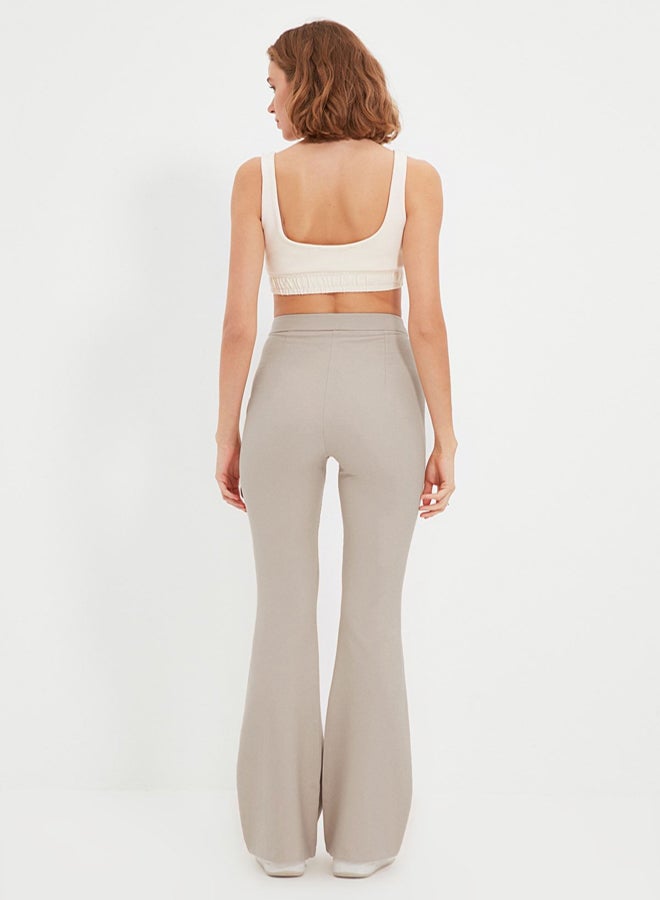 trendyol Mink Flare Spanish Leg Woven Trousers - Image 4