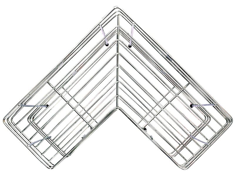 Rasvesh L Corner Shape Stand Stainless Steel Polished Chrome Multipurpose Storage Rack for Kitchen Shelf Dish Kitchen Bathroom 2 L Corner Corner Shelf - Image 4