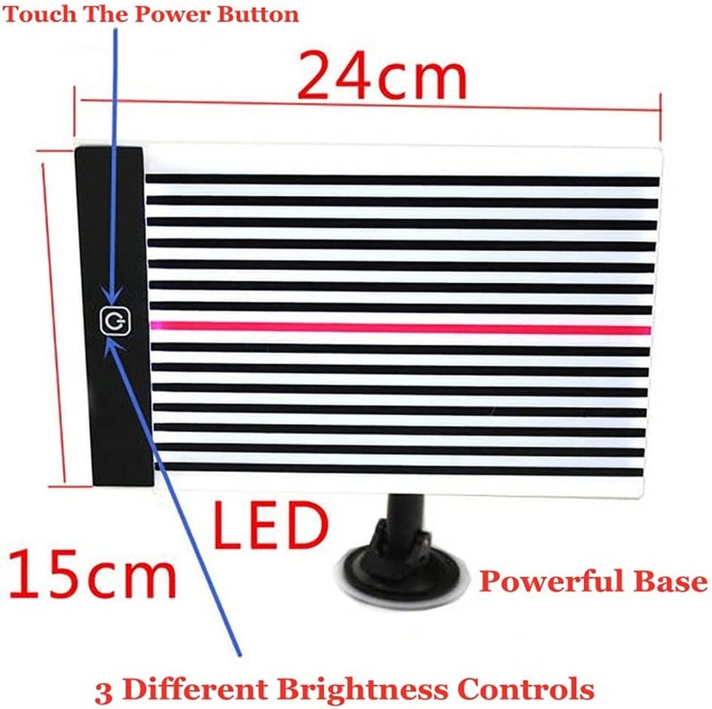 CXGS Line Board Dent Reflection Lines Board Paintless Dent Repair Light with Suction Cup Base Professional Dent Removal Reflector Board Adjustable 3 Different Brightness Stripe Line Board for Car Repair - Image 4