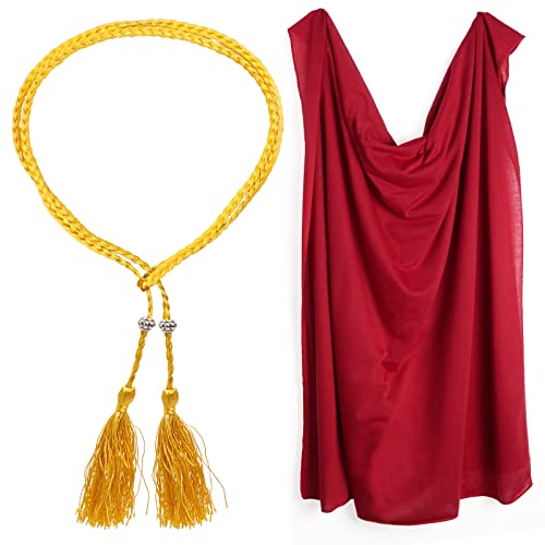 Yewong Roman Greek Toga Costume Accessory Set - Include Wreath Headband Shawl Belt Grecian Party Supplies (Set A) - Image 4