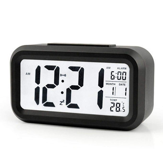 DIGITAL SNOOZE CALENDAR ALARM CLOCK WITH LED BACKLIGHT CONTROL
