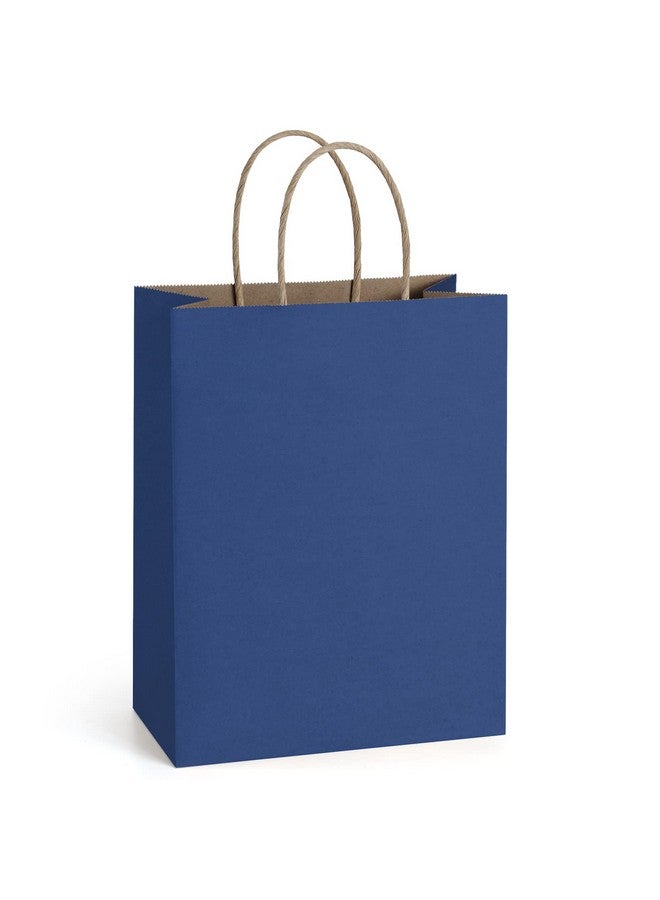 BagDream 50Pcs Gift Bags 8x4.25x10.5 Paper Gift Bags with Handles Bulk, Paper Bags, Shopping Bags, Kraft Bags, Retail Bags, Party Bags Navy Blue - Image 1