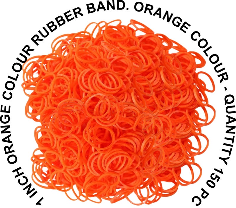 IMPRINT Rubber Bands 1 inch Diameter Orange - 150 pcs - Image 2