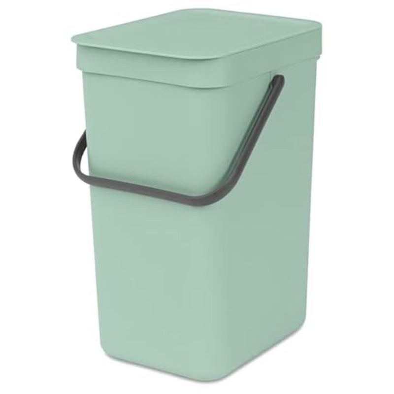 Sort and Go Kitchen Recycling Can 3.2 Gal/ Stackable Waste Organiser with Handle and Removable Lid, Wall/Cupboard Mounting - Image 1