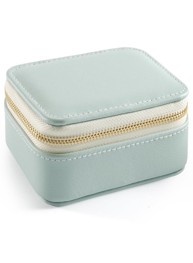 NGVRC Genuine Leather Travel Pill Organizer Box Case 1 Times a Day for Purse for Women, Cute Medicine Pill Holder Containers for Vitamin Small Weekly Daily 7 Day Am Pm Pill Organizer(Cyan - Image 2